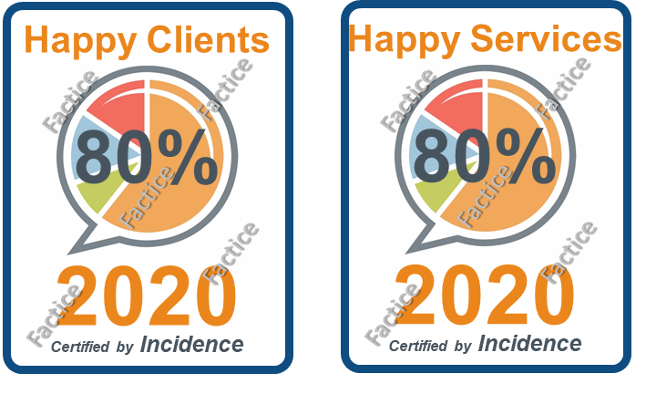 Labels Happy client happy service